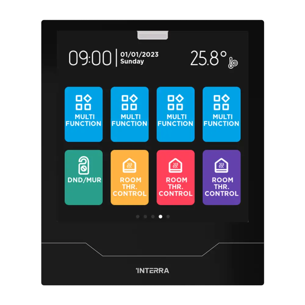 Interra iX4 - 4" KNX Secure Dokunmatik Panel / Siyah
