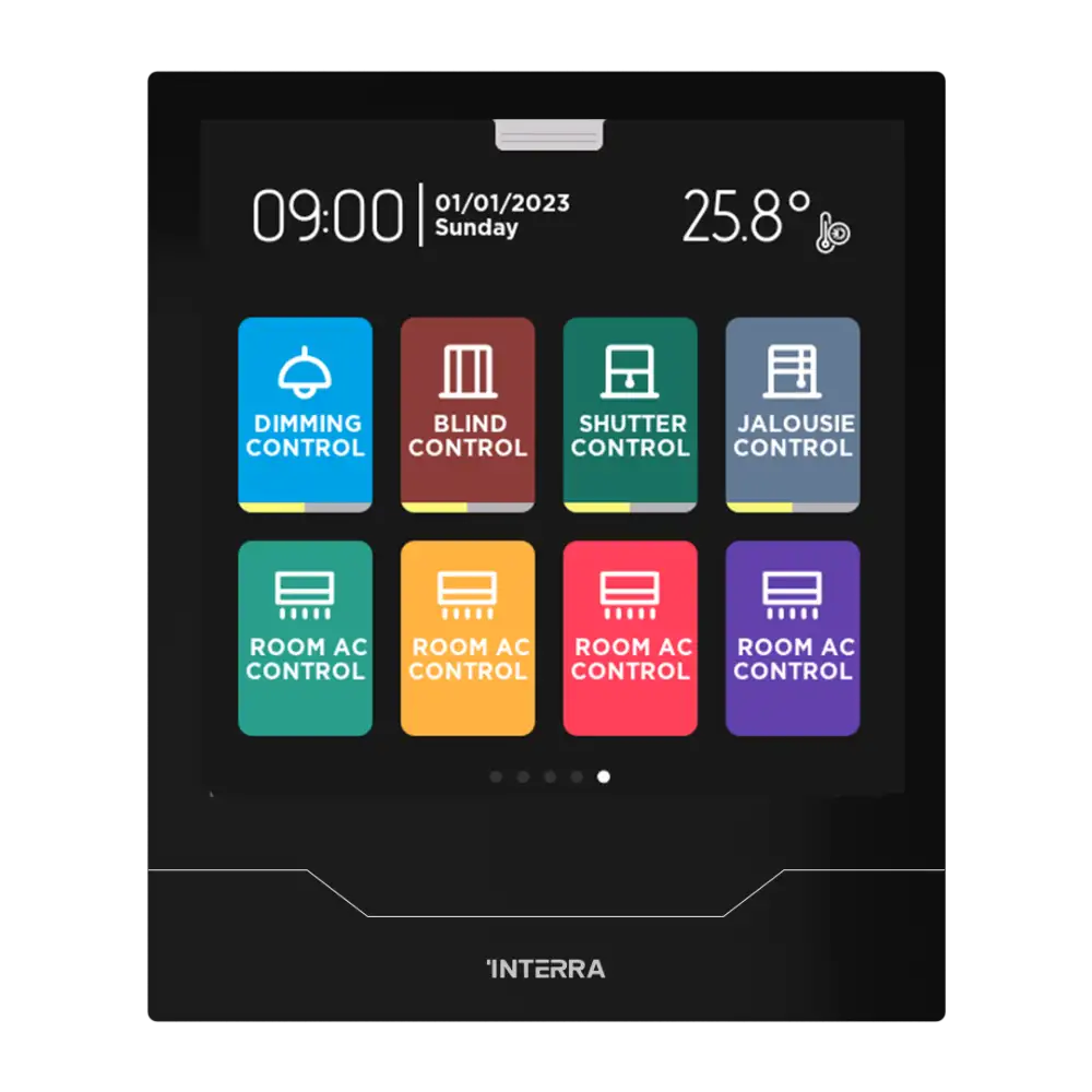 Interra iX4 - 4" KNX Secure Dokunmatik Panel / Siyah