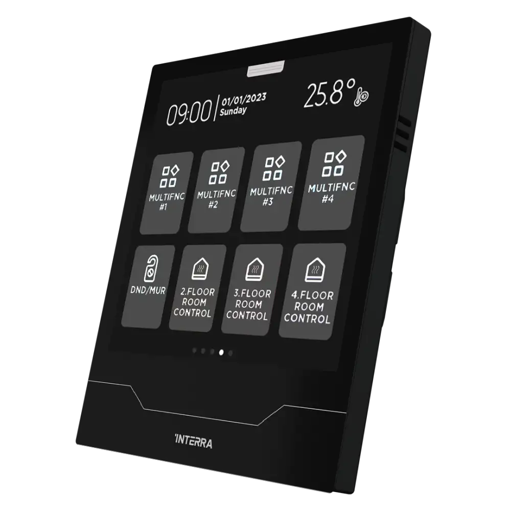 Interra iX4 - 4" KNX Secure Dokunmatik Panel / Siyah