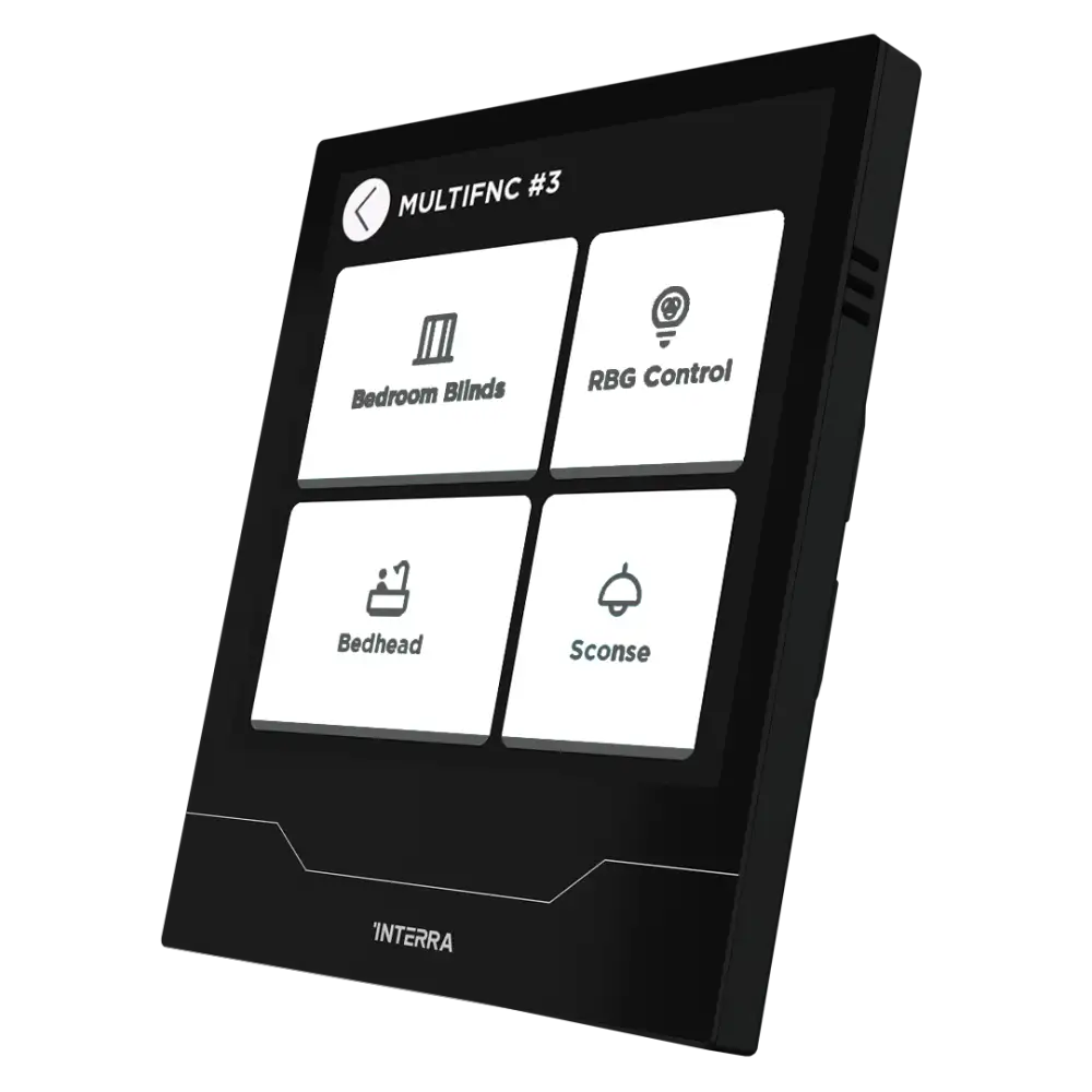 Interra iX4 - 4" KNX Secure Dokunmatik Panel / Siyah