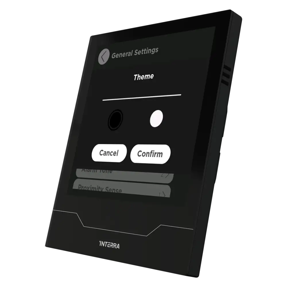 Interra iX4 - 4" KNX Secure Dokunmatik Panel + AQI / Siyah