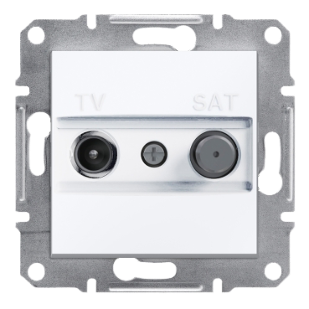 TV/SAT Sonlandırma Soketi 1dB - Beyaz