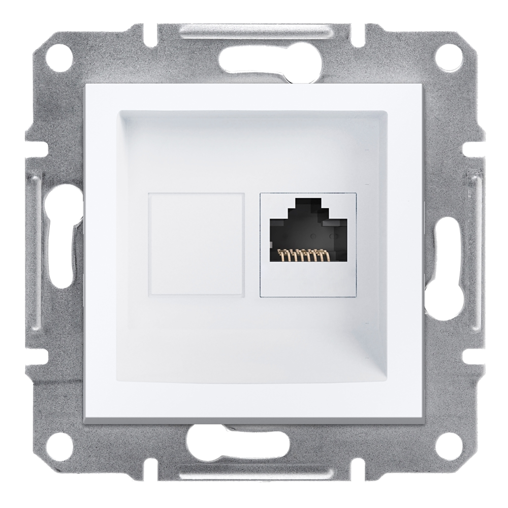 RJ45 Tek Veri Soketi CAT5e UTP - Beyaz
