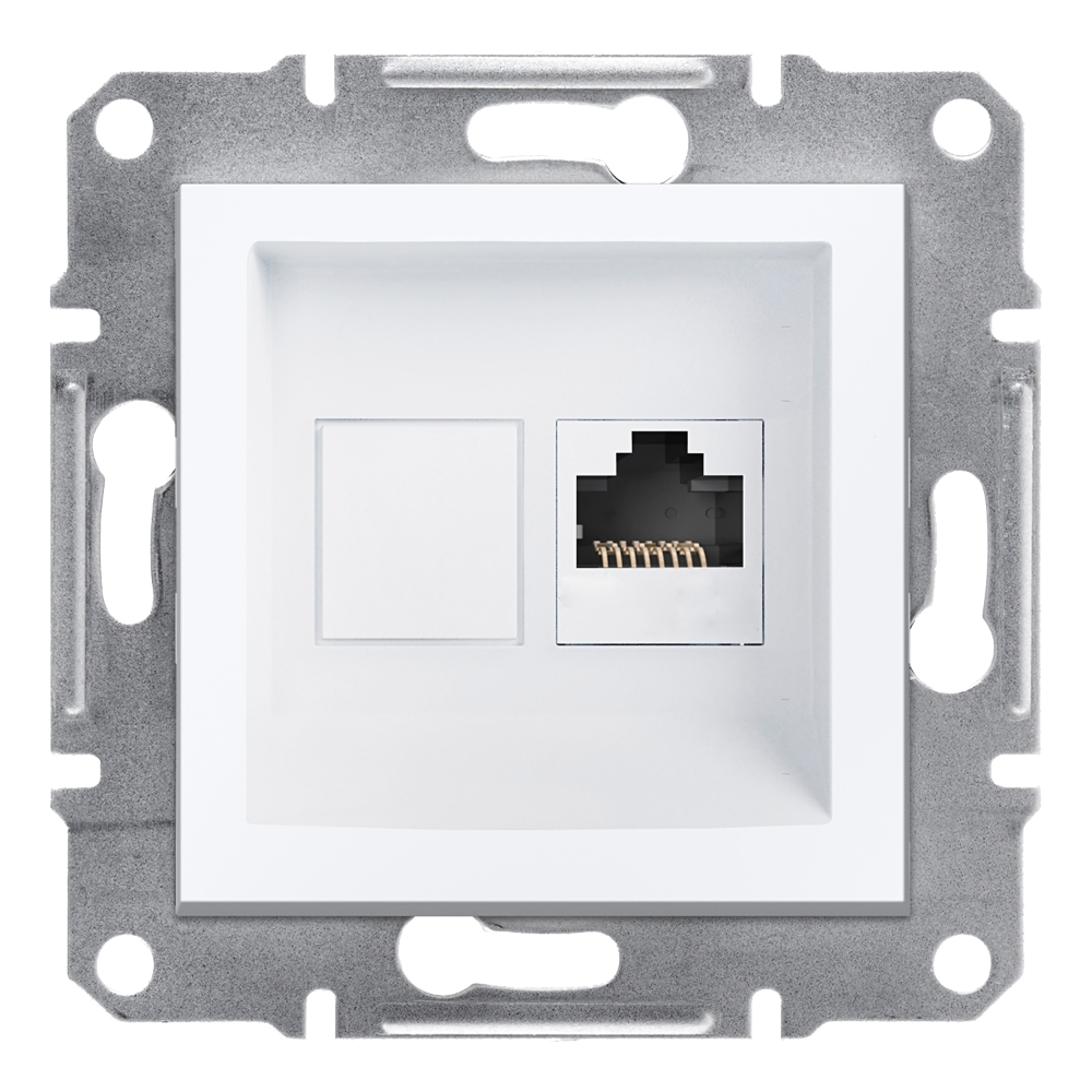 RJ45 Tek Veri Soketi CAT6 UTP - Beyaz