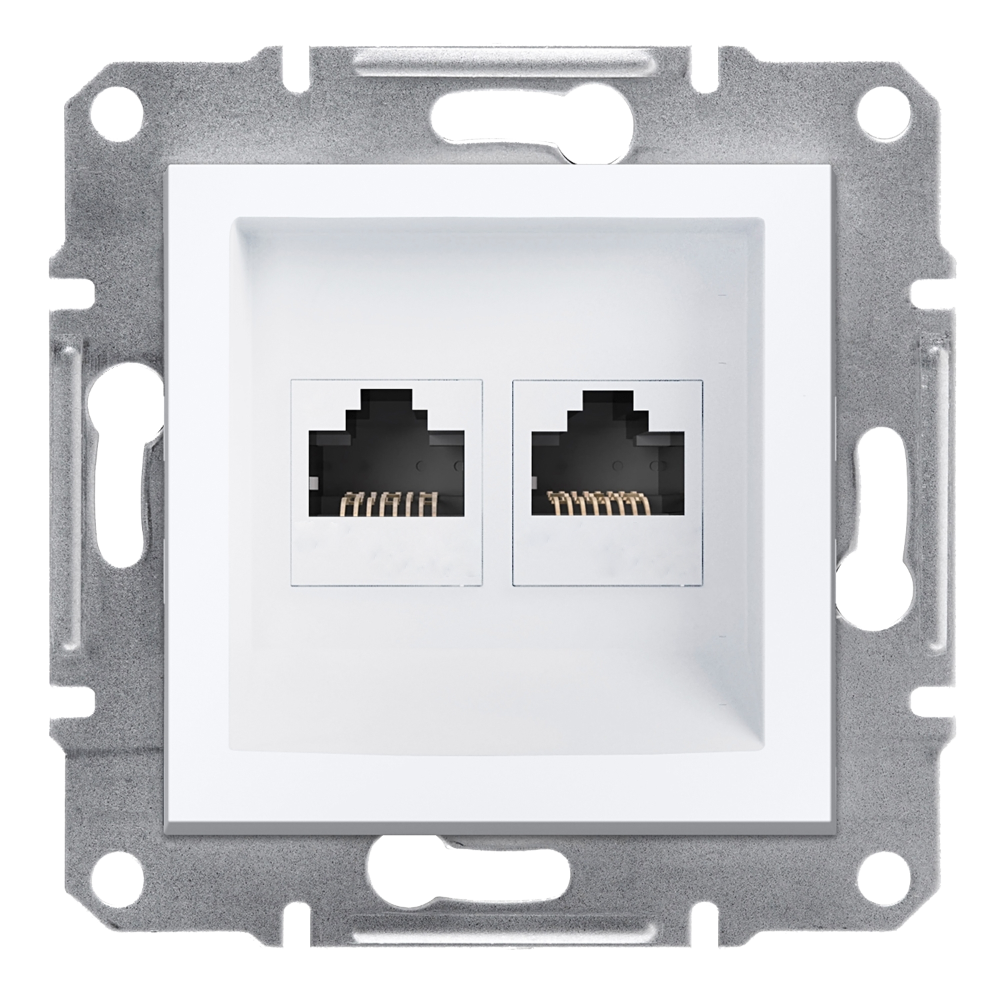 RJ45 Çift Veri Soketi CAT6 UTP - Beyaz