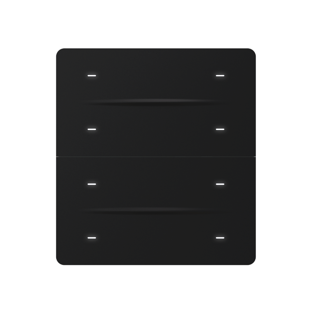 iX-M 8 Button KNX Secure Anahtar Panel / Siyah