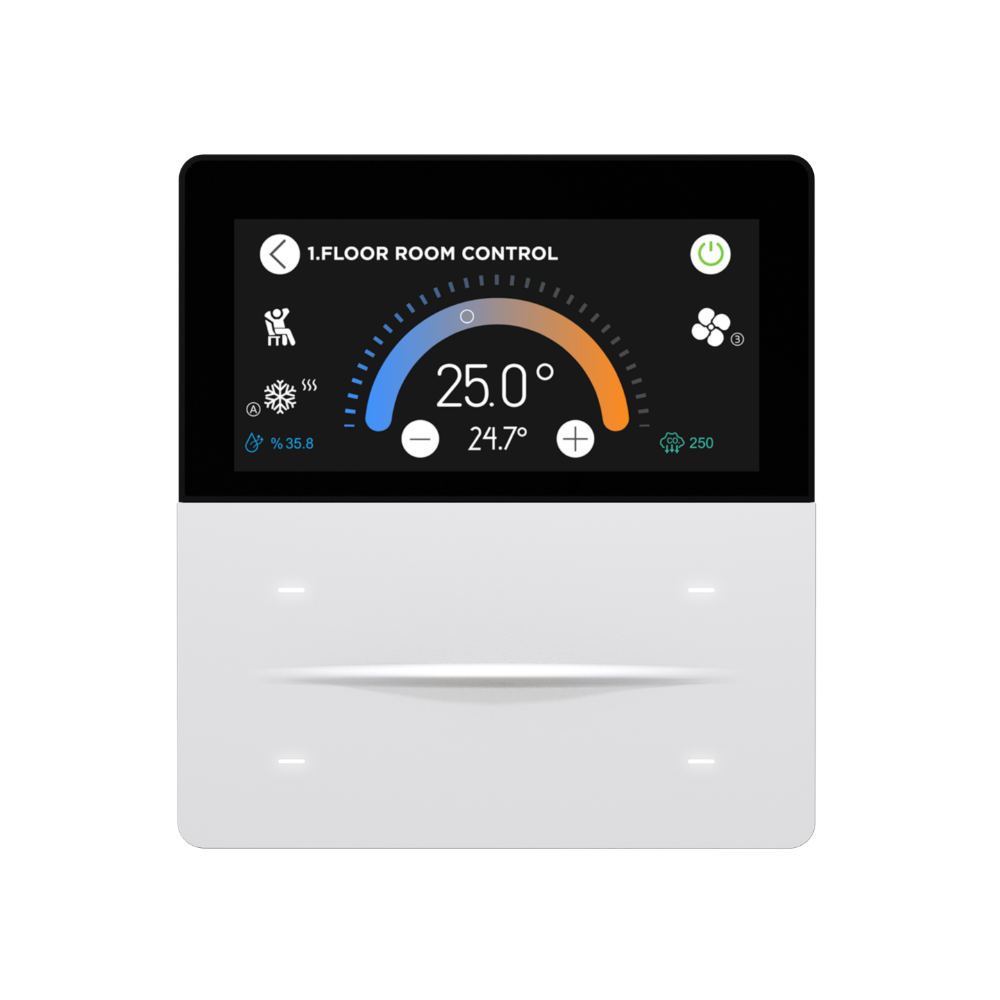 iX-M 3'' 4 Buton KNX Secure Dokunmatik Panel / Beyaz