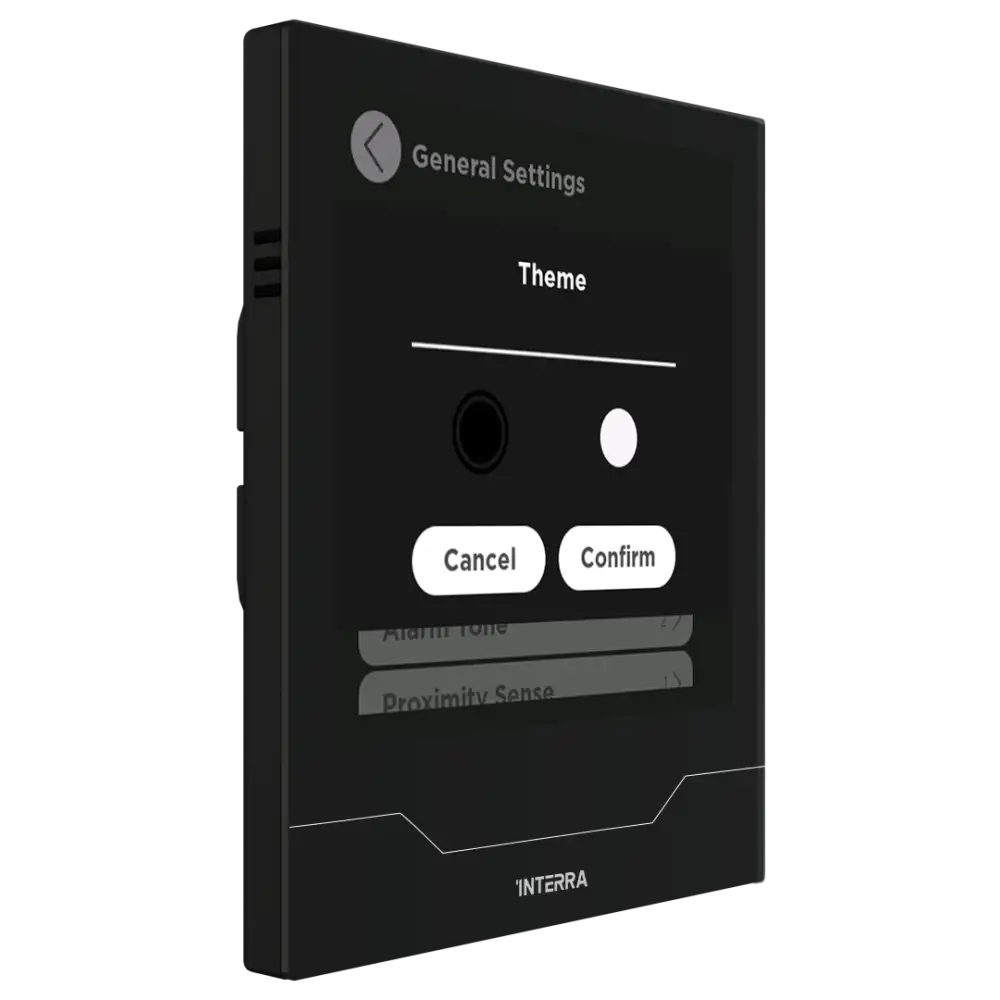 Interra iX4 - 4" KNX Secure Dokunmatik Panel + AQI / Siyah