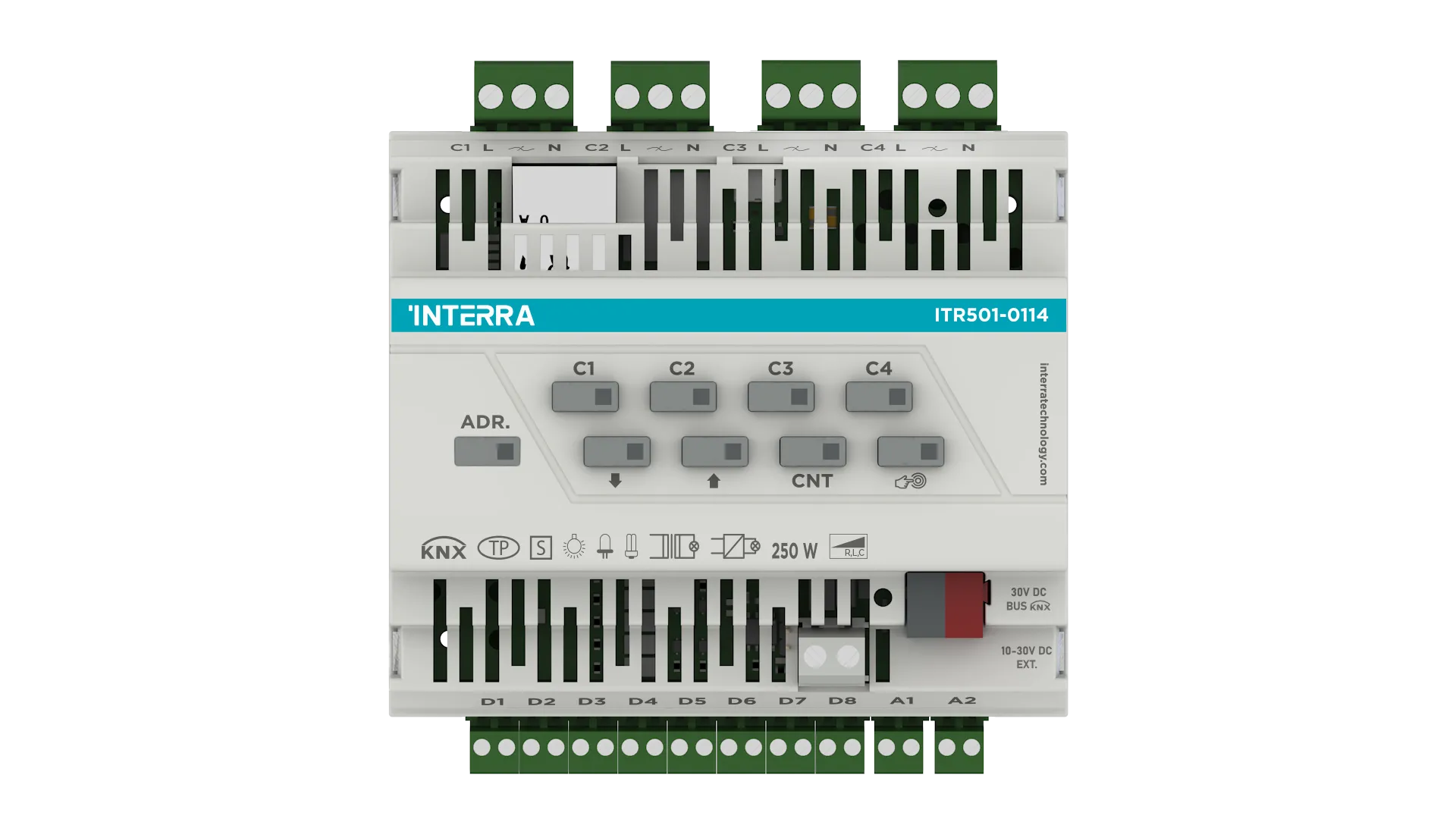 KNX Evrensel Dimmer Aktüatör - 4 Kanal (w/ 8 Dijital, 2 Analog Giriş, Ethernet)