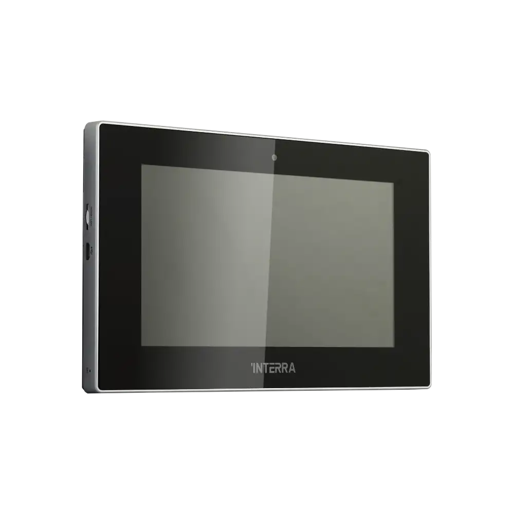 7" Linux Gümüş Gövdeli Dokunmatik İç Mekan Monitörü - 12V DC / 12V POE