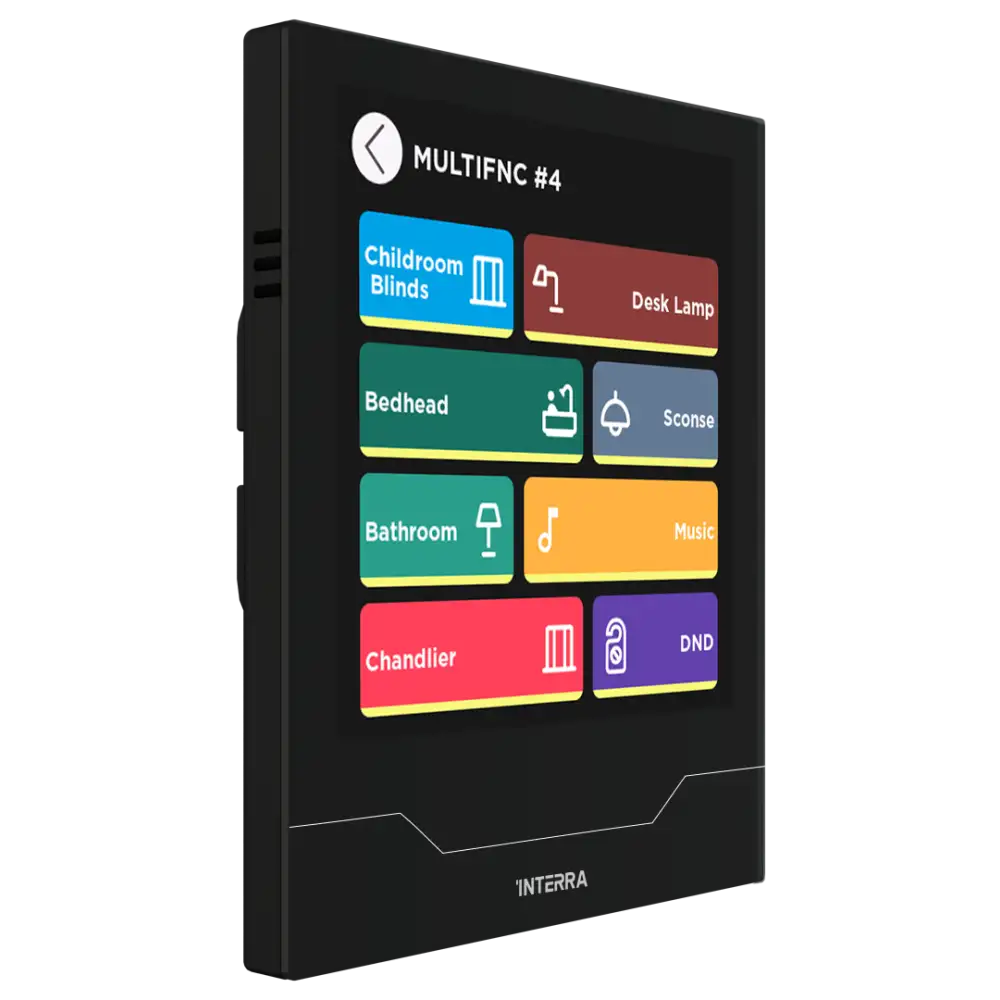 Interra iX4 - 4" KNX Secure Dokunmatik Panel + AQI / Siyah