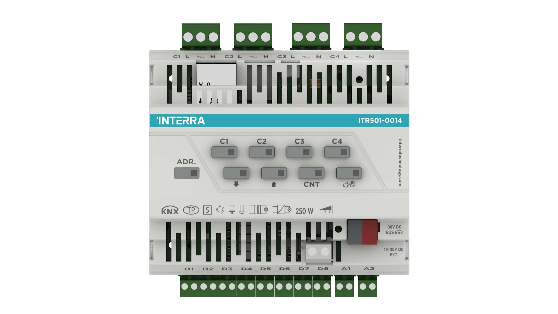 KNX Evrensel Dimmer Aktüatör- 4 Kanal (8 Dijital, 2 Analog Giriş)