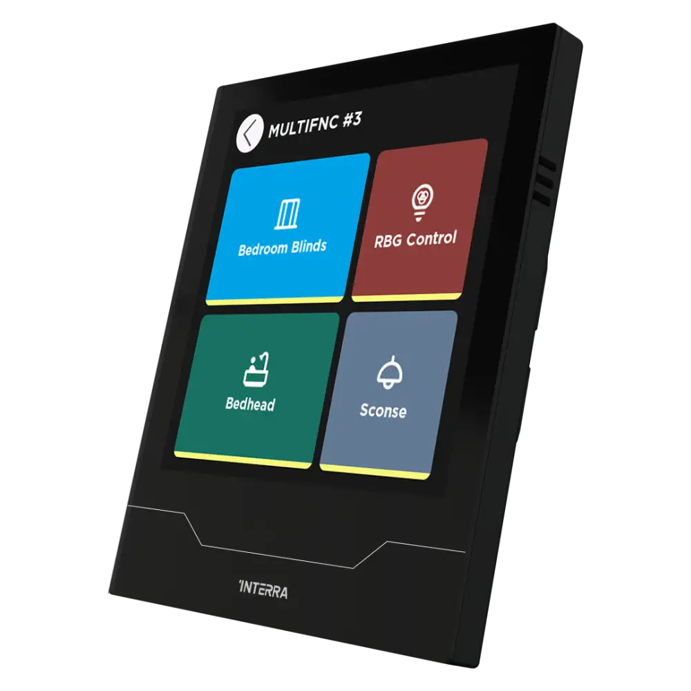 Interra iX4 - 4" KNX Secure Dokunmatik Panel + AQI / Siyah