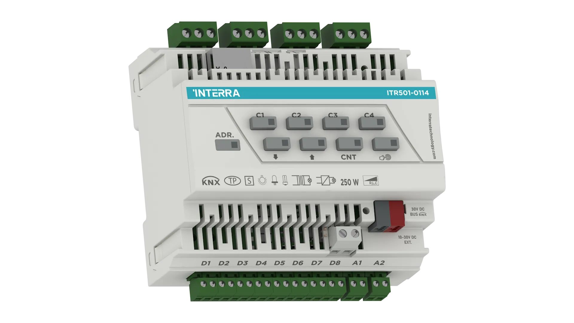 KNX Evrensel Dimmer Aktüatör - 4 Kanal (w/ 8 Dijital, 2 Analog Giriş, Ethernet)