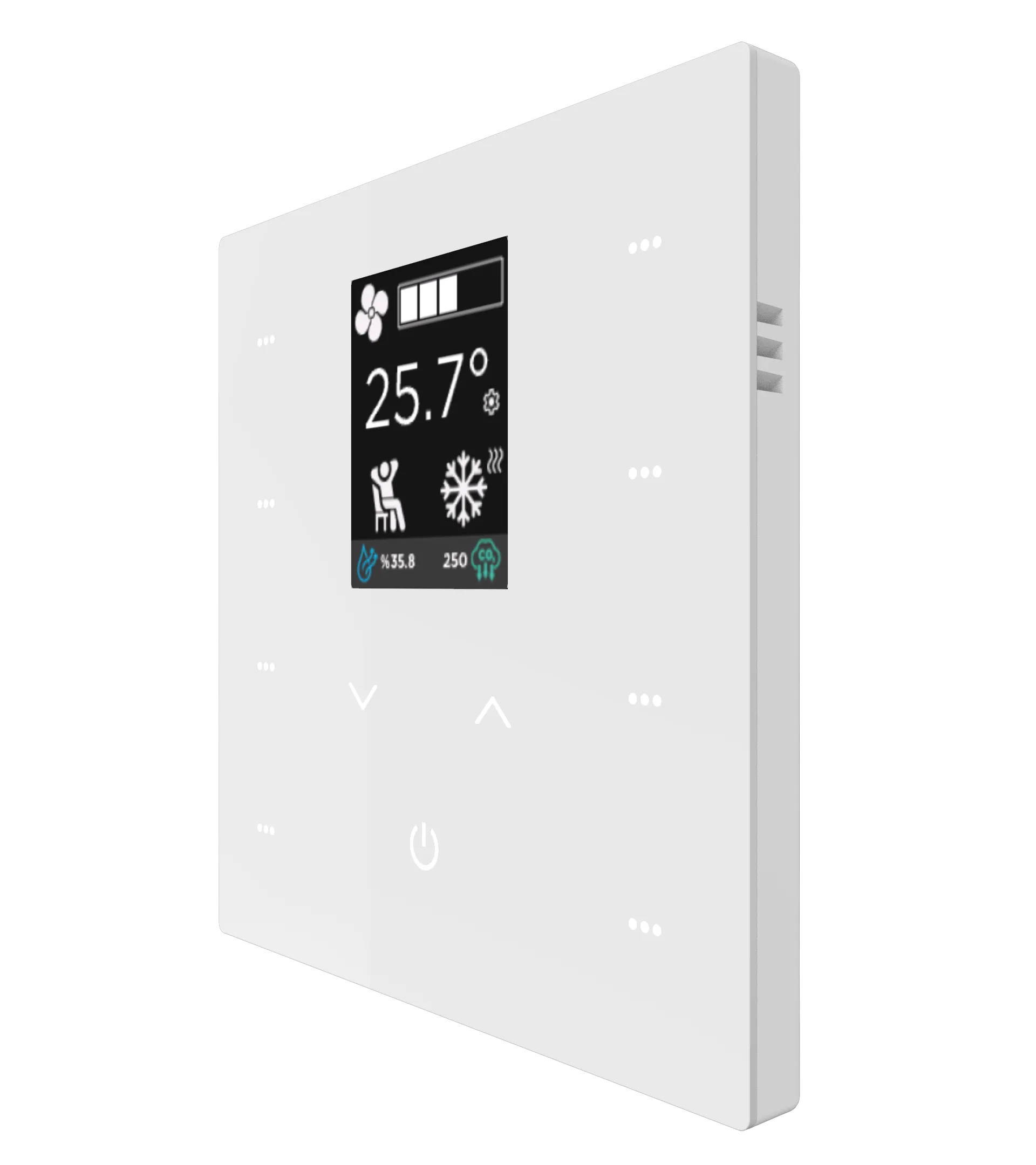 iX2 - 2" KNX Secure Dokunmatik Panel - Beyaz w/LCD