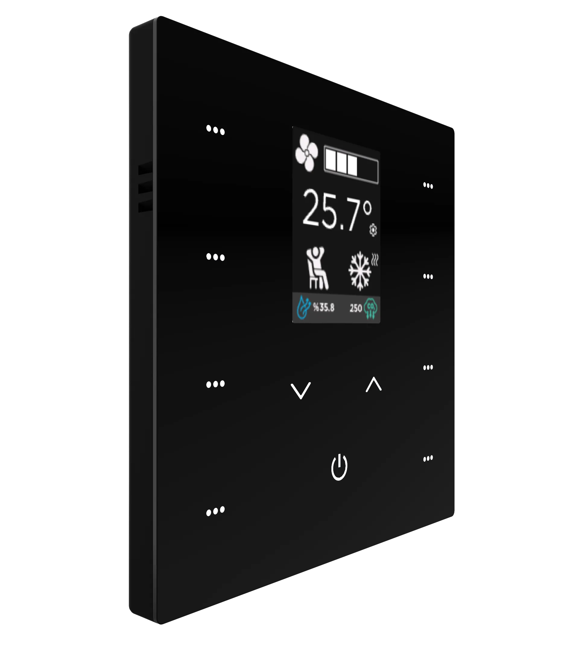 iX2 - 2" KNX Secure Dokunmatik Panel - Siyah w/LCD