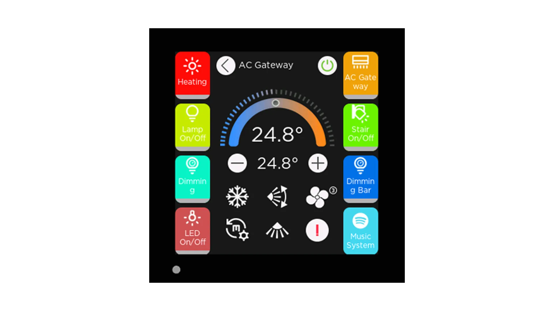 iX3 - 4" Secure KNX Dokunmatik Panel - Siyah