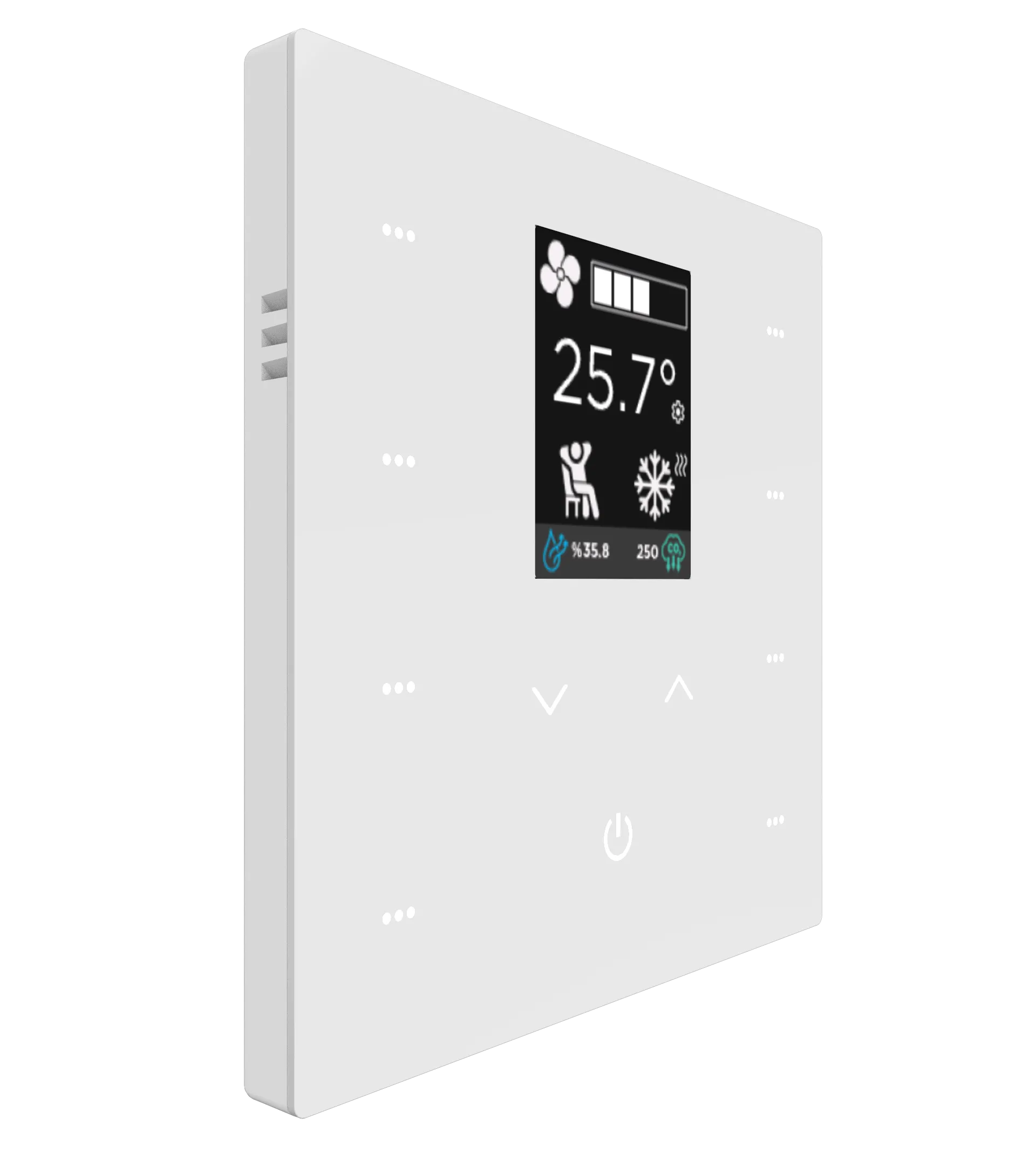 iX2 - 2" KNX Secure Dokunmatik Panel - Beyaz w/LCD
