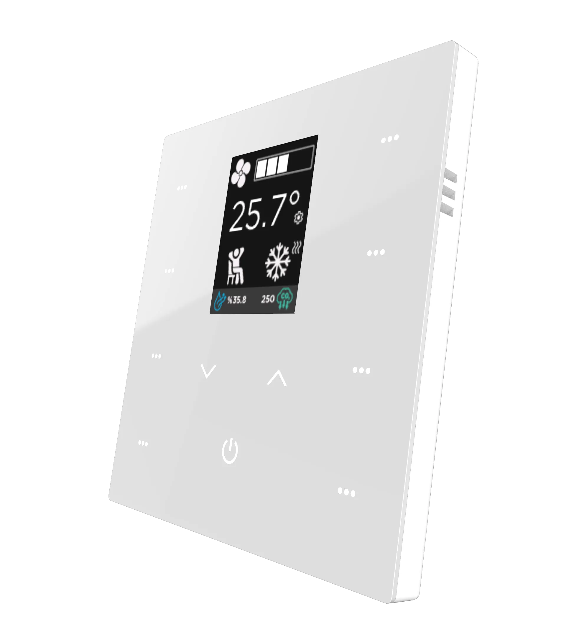 iX2 - 2" KNX Secure Dokunmatik Panel - Beyaz w/LCD