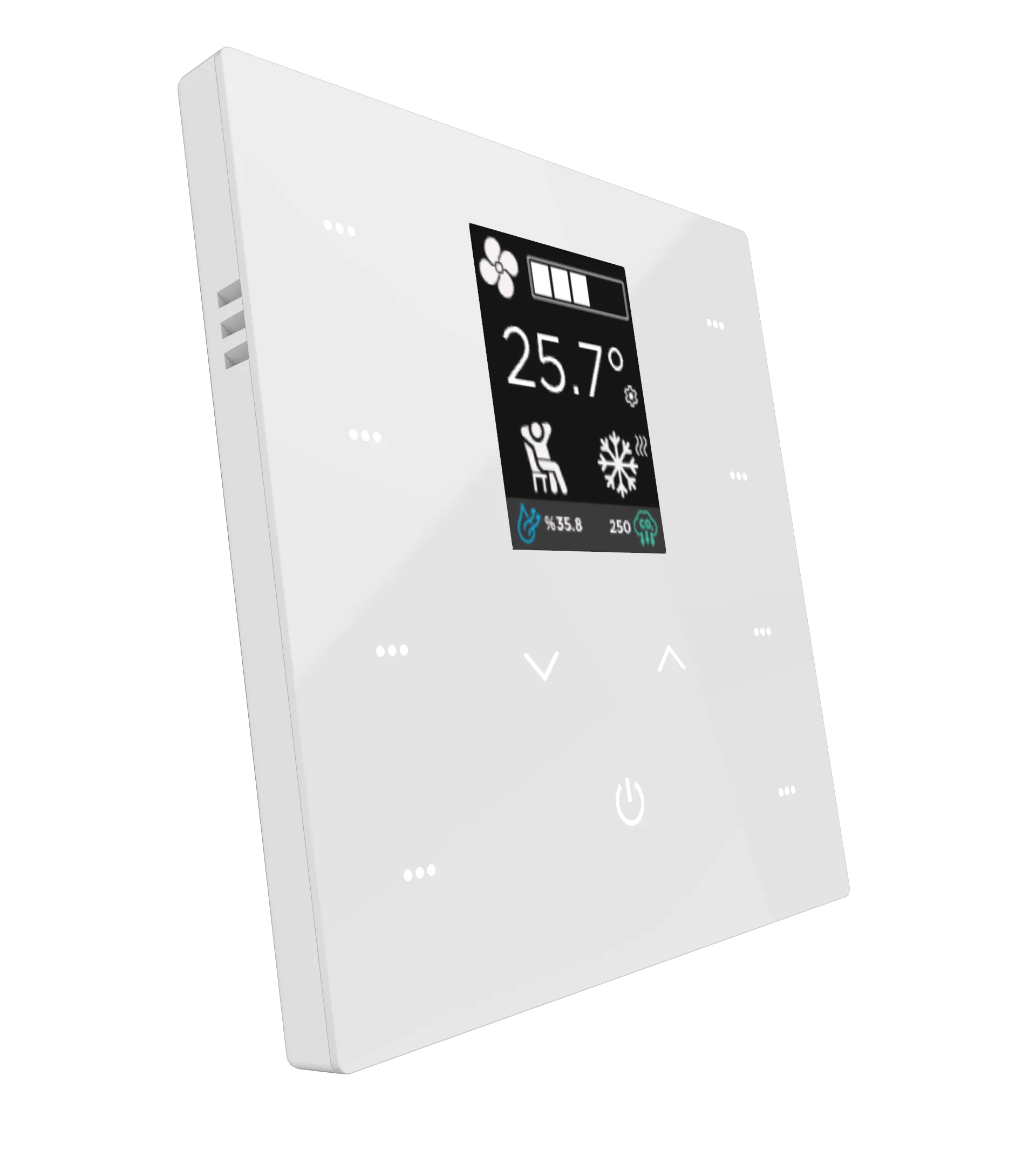 iX2 - 2" KNX Secure Dokunmatik Panel - Beyaz w/LCD