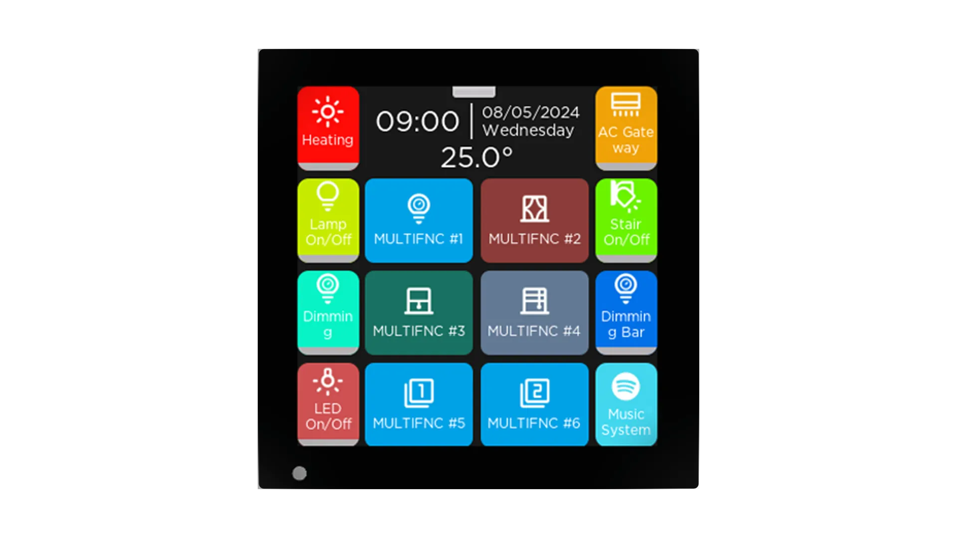 iX3 - 4" Secure KNX Dokunmatik Panel - Siyah