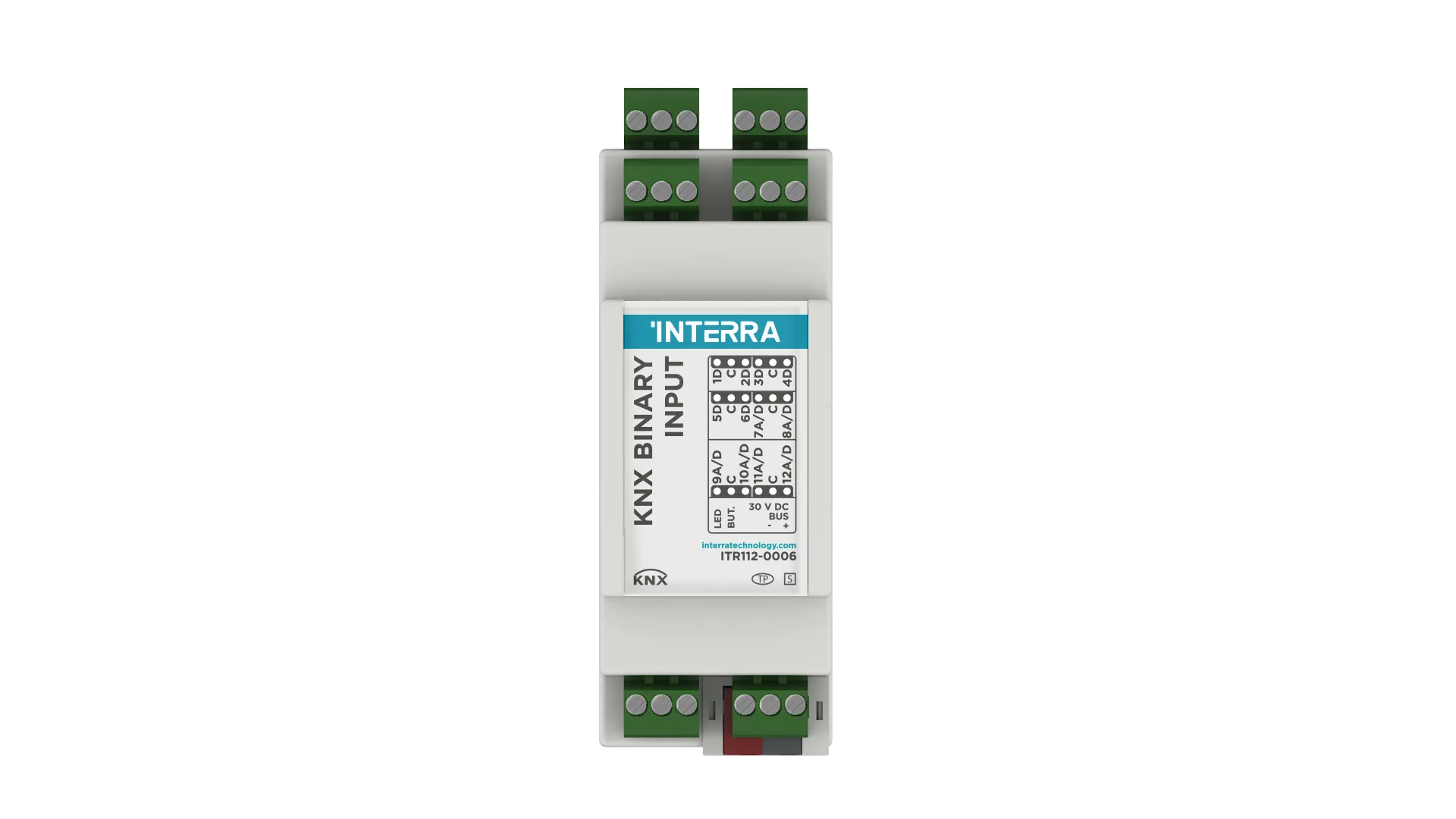 KNX 12 Ch Binary / Analog Input Module – 6 Thermostat
