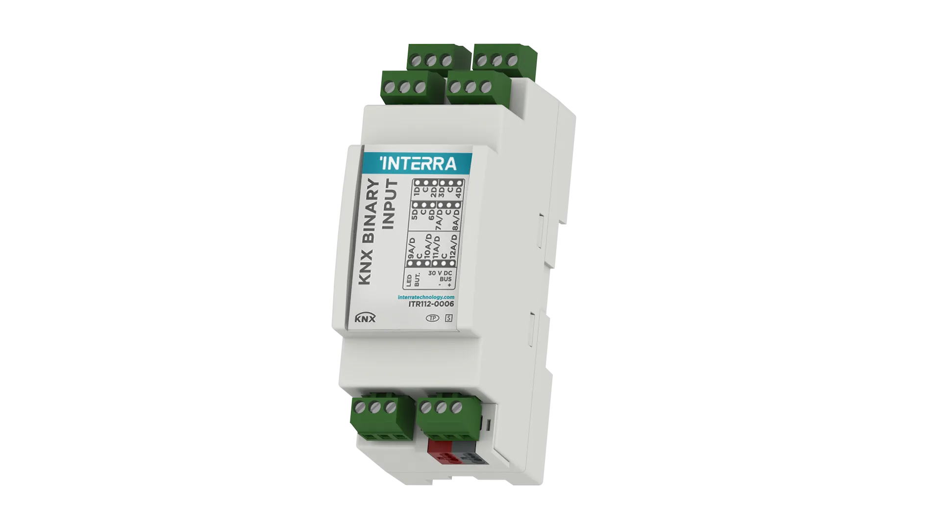 KNX 12 Ch Binary / Analog Input Module – 6 Thermostat
