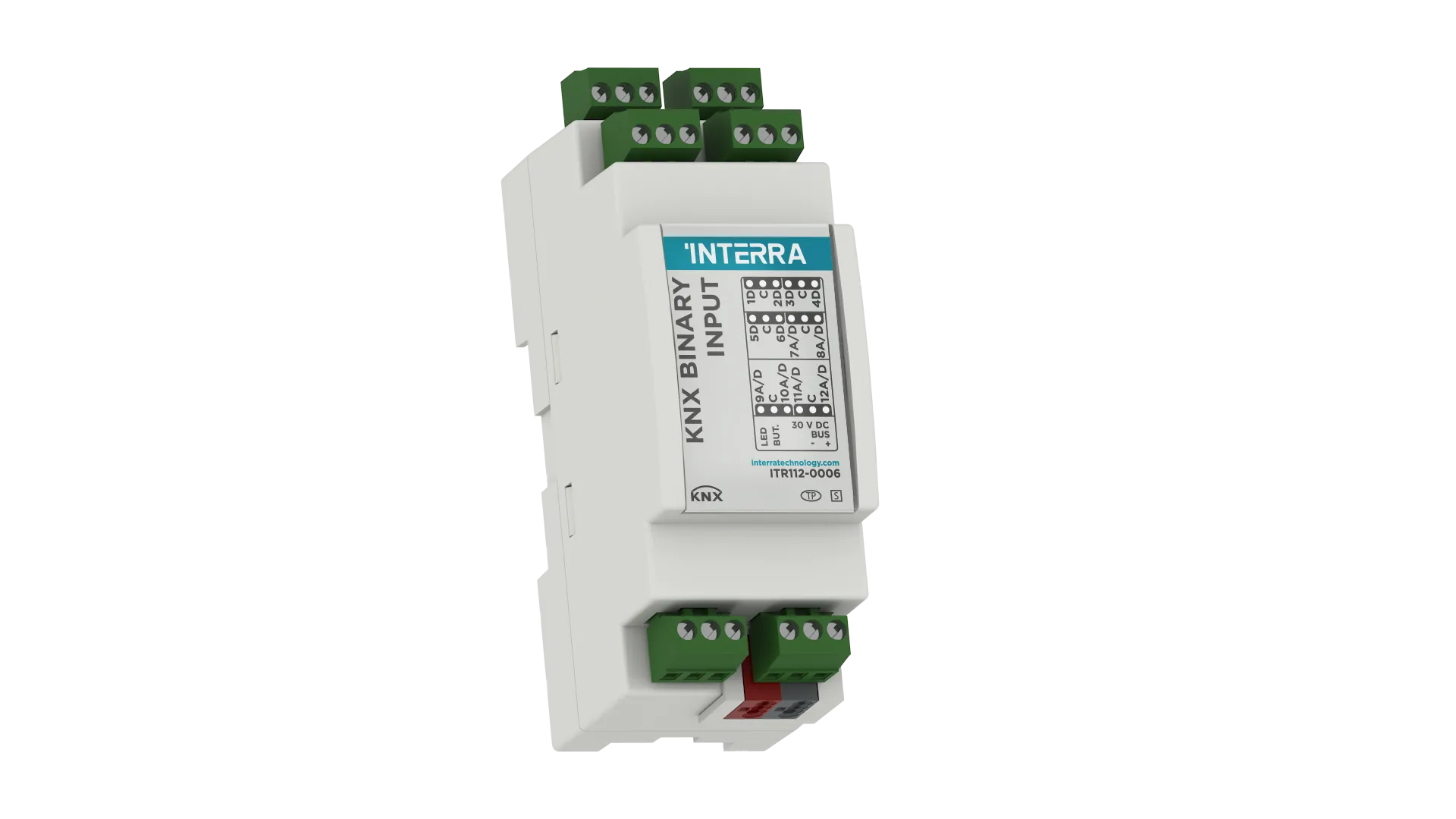 KNX 12 Ch Binary / Analog Input Module – 6 Thermostat