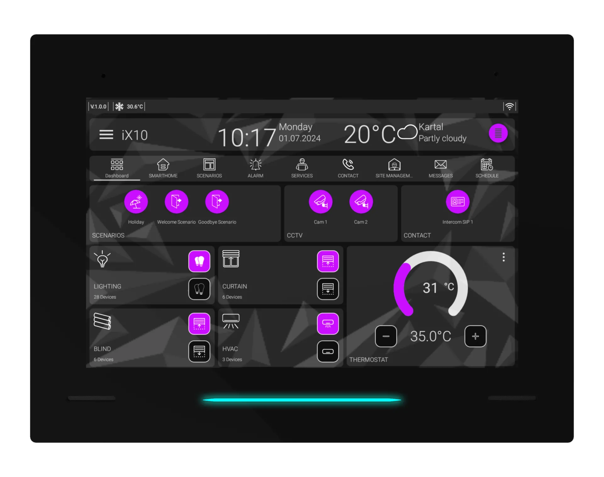iX10 - 10.1" KNX Touch Panel