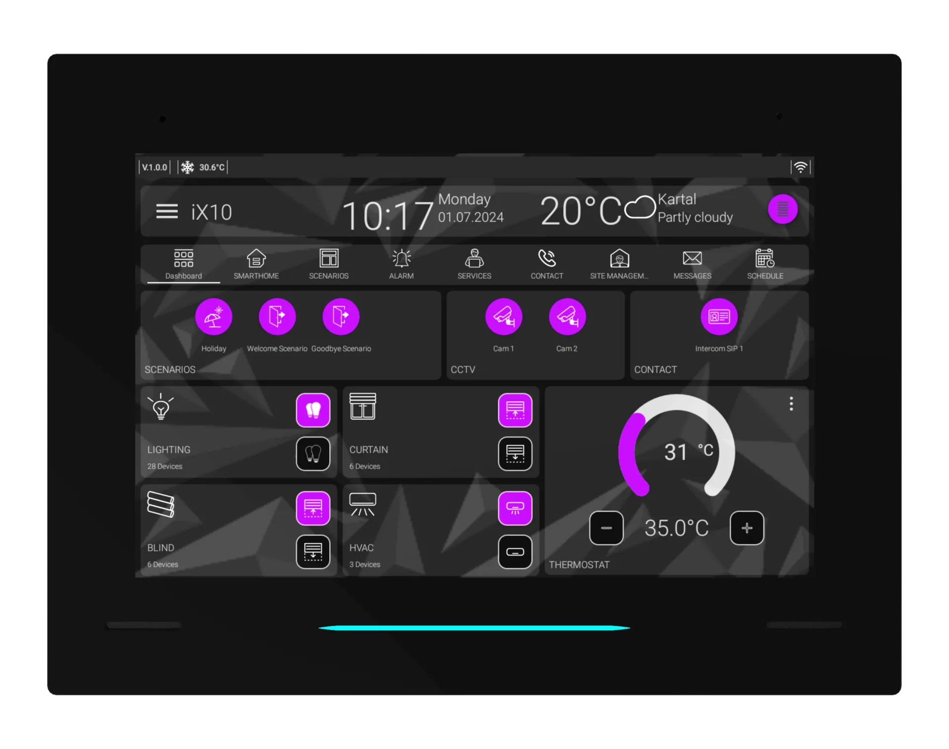 iX10 - 10.1" KNX Touch Panel