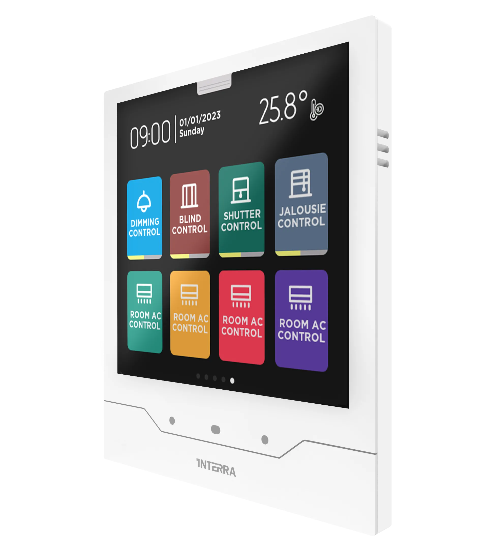 iX4 - 4" KNX Secure Touch Panel + AQI / White