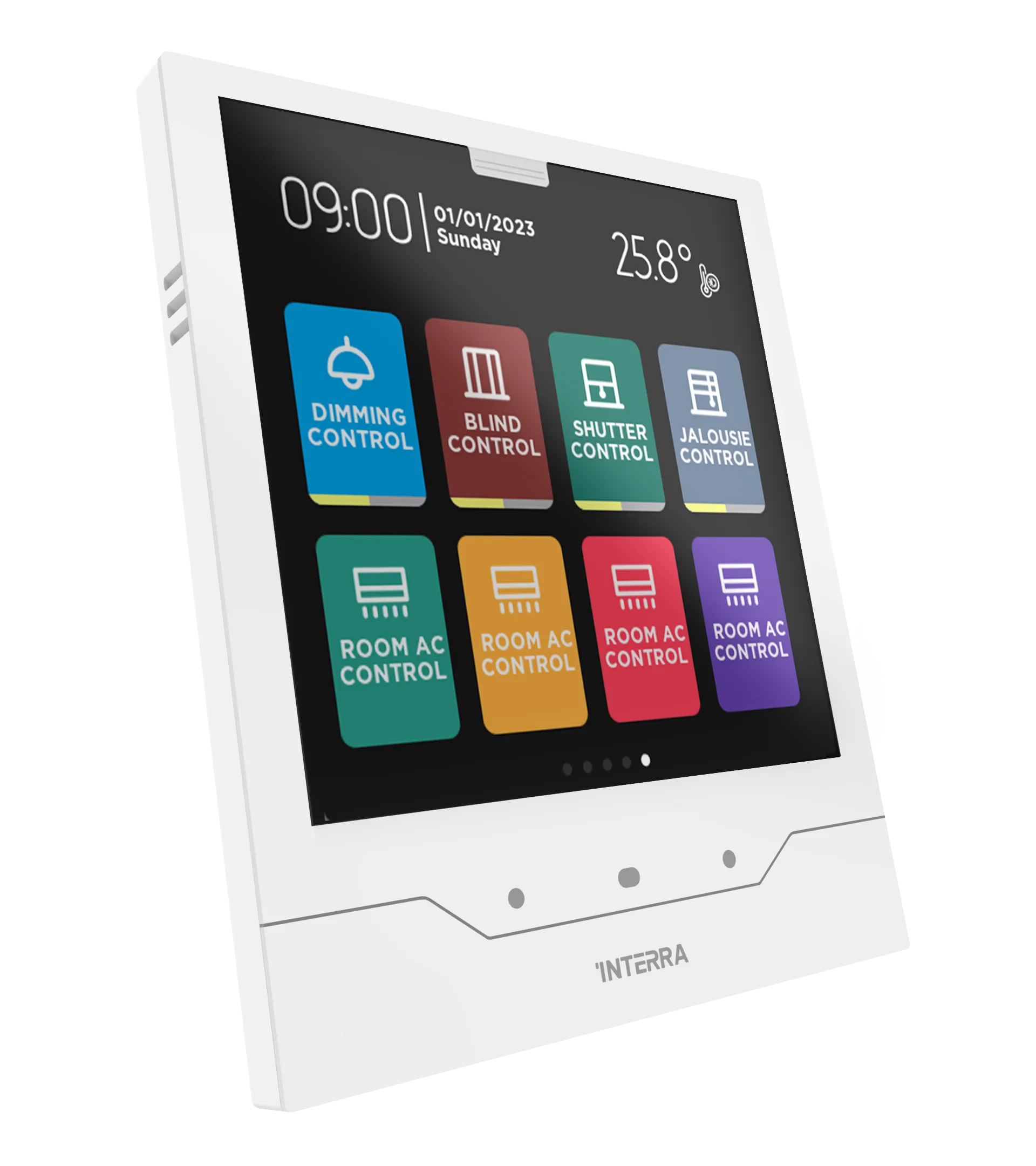 iX4 - 4" KNX Secure Touch Panel + AQI / White